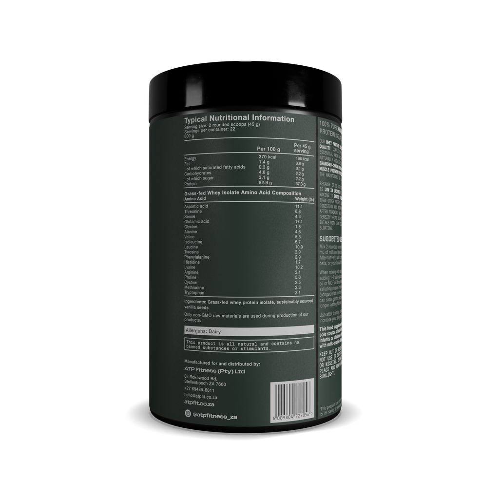 Grass-fed Madagascan Vanilla Whey Protein Isolate