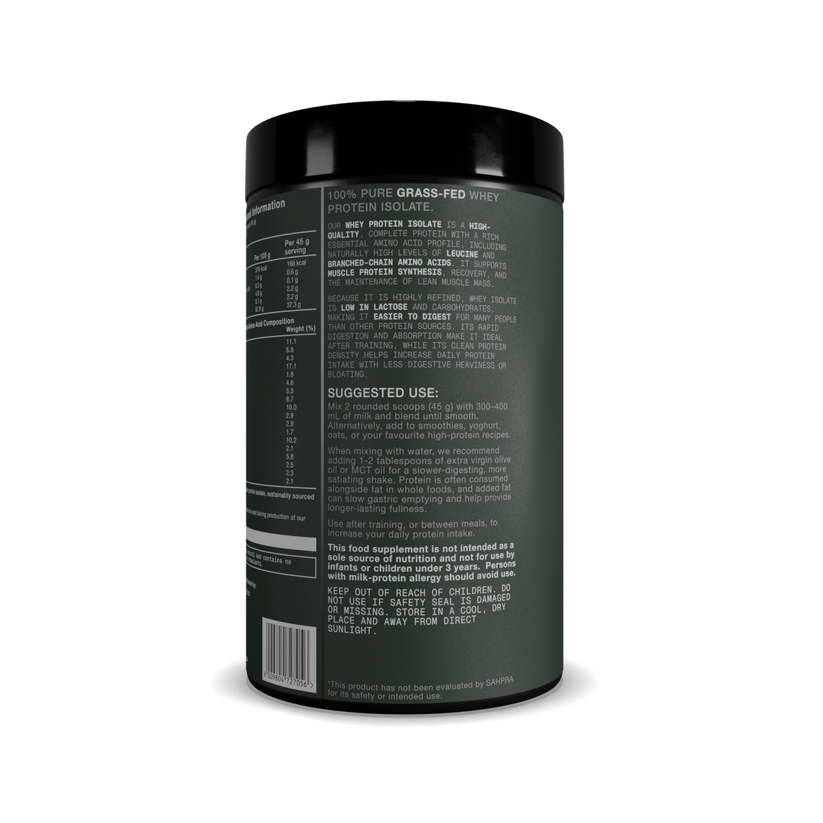 Grass-fed Madagascan Vanilla Whey Protein Isolate